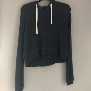 Blue cropped hoodie